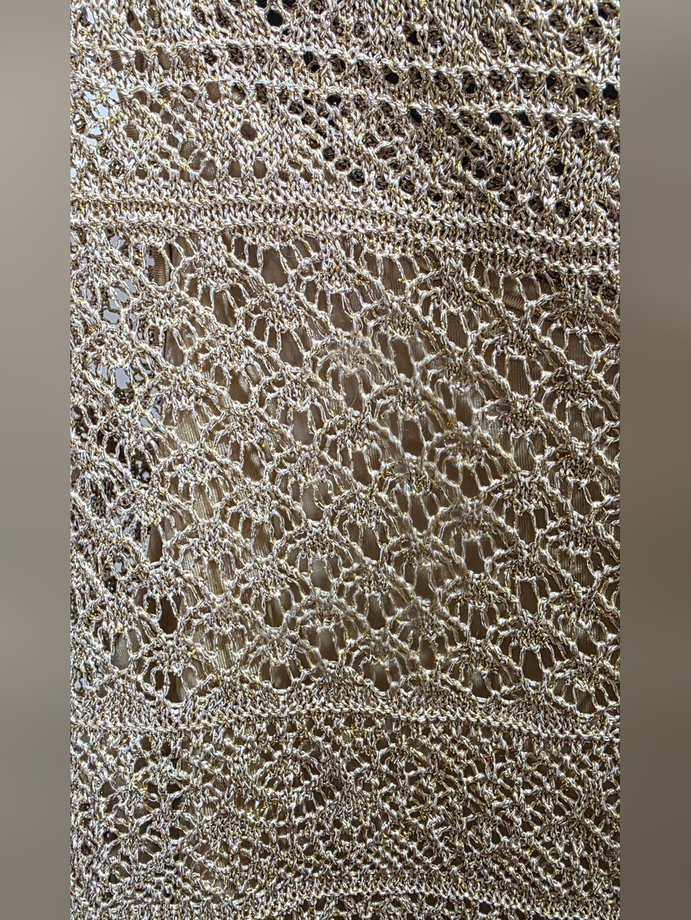 Ralph Lauren Gold Crochet PM Pullover Top With Tank Liner NWT - Picture 3 of 5